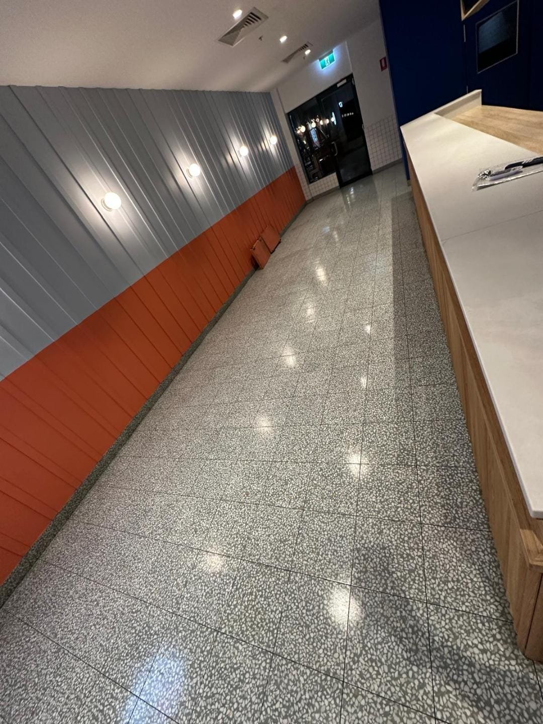Business floor cleaning project